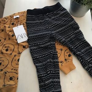 Trendy baby boy joggers, ZARA pants 9-12 and 2t